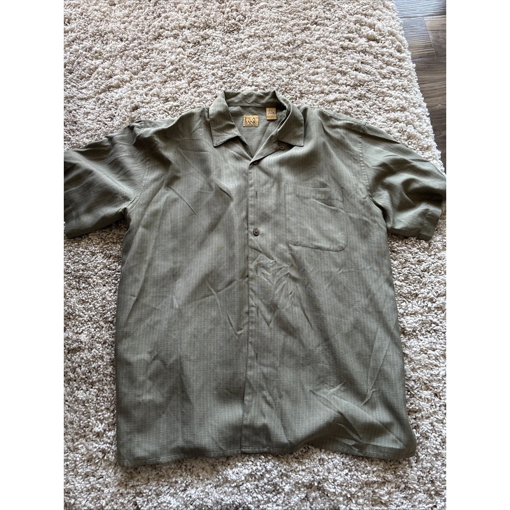 Mens Jos A Bank Green Short Sleeve Button Up Shirt Size‎ XL